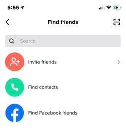TikTok Find friends