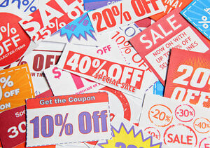 Stack of coupons