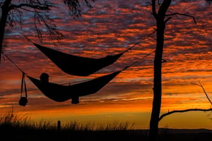 conscious rest in hammock outdoors