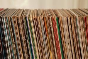 old vinyl album collection