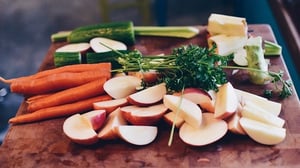 food-fruits and vetables cutting board