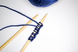 Knitting yarn and needles