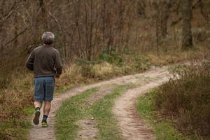 jogging older man outdoors