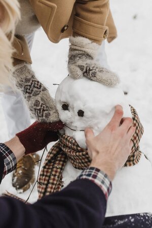 Making a snowman together