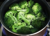 broccoli in a pot