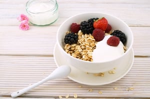 bowl of yogurt