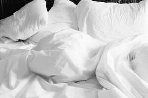 pillows on bed