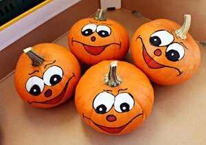 painted Halloween pumpkins
